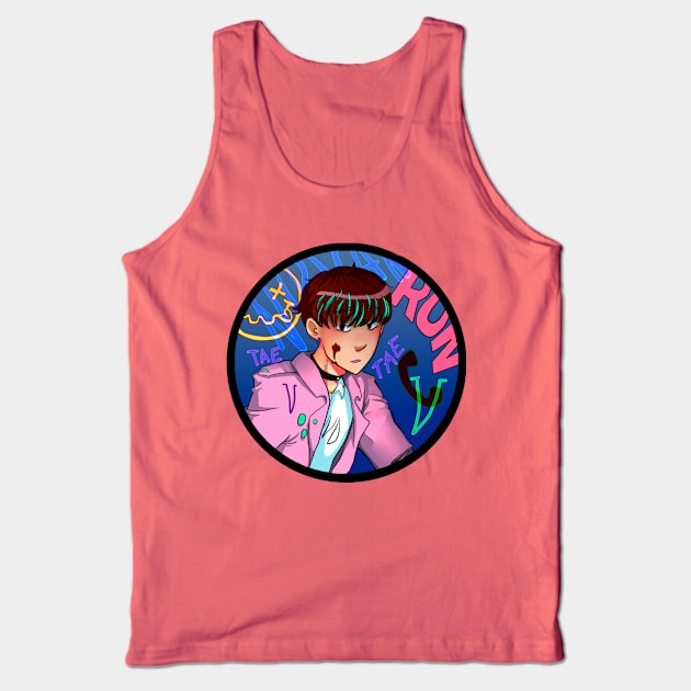 Taehyung BTS Run Tank Top by shikicraig